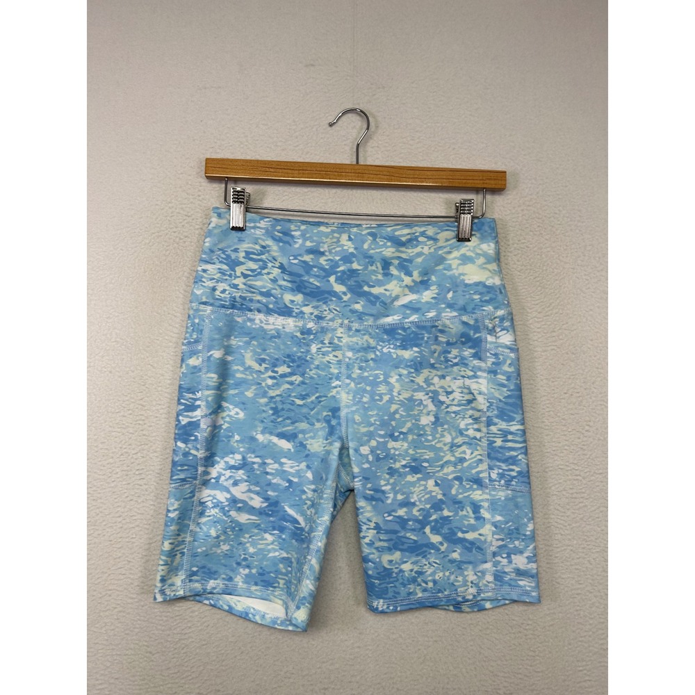 Athletic Abstract Camo RBX Womens Size M Blue High Rise Biker Shorts